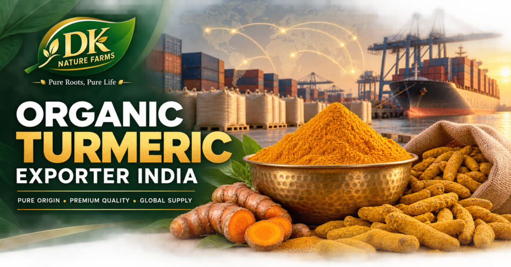 Organic Turmeric Exporter India 2026 | DK Nature Farms